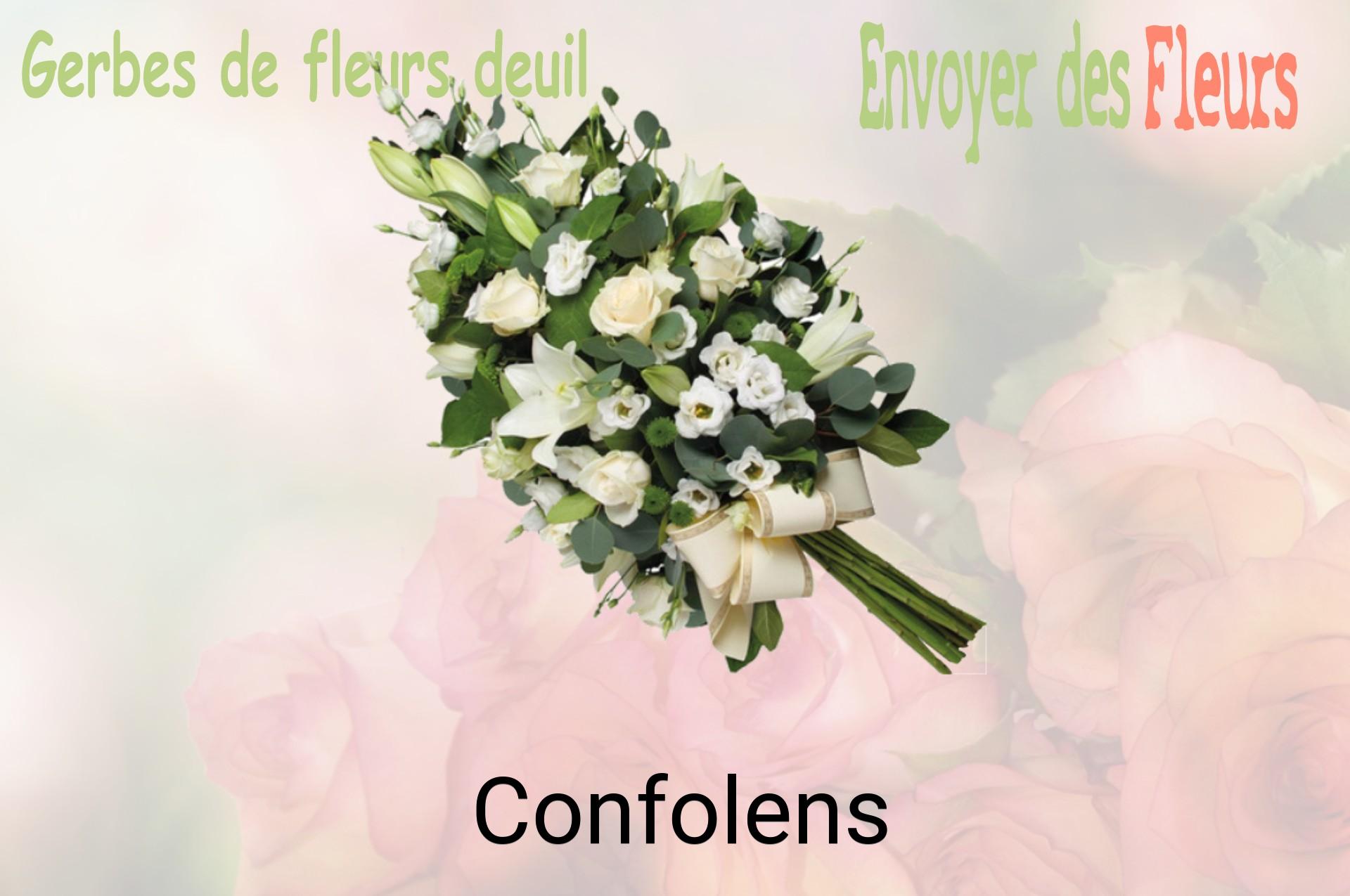 Gerbe de fleurs de deuil livrée à Confolens